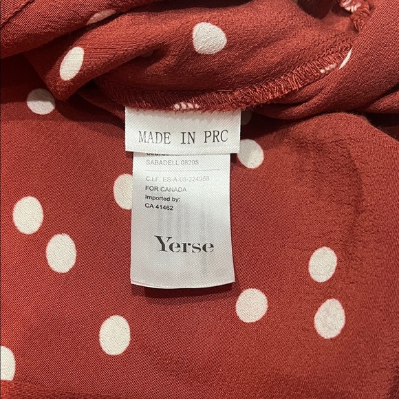 Yerse Red Polka Dot Mini Dress XS - Picture 4 of 6